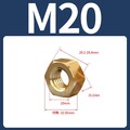 Messing Sechskantmuttern DIN 934 M1.4 M1.6 M2 M2.5 M3 M4 M5 M6 M8 M10 M12 - M24 