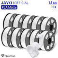 JAYO 10X 1,1KG PLA Matt Weiß 3D Drucker Filament 1,75mm Mattierte Textur Bulk