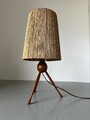 Temde Tischlampe Lampe Mid Century Design 60er Jahre Holz Tripod Leuchte