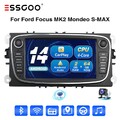 Carplay Android 14 64G Autoradio GPS Nav RDS Für Ford Focus MK2 Mondeo Mk4 S-MAX