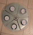 Deckenleuchte LED Deckenstrahler Chrom Wohnzimmerlampe 5 flammig Glas satiniert
