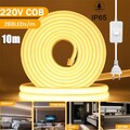 10m COB LED Streifen Stripe Band Warmweiss Keine Lichtpunkt Lichtschlauch IP65