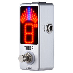 Mini Chromatic Tuner Pedal Effekt  Display True Bypass für Gitarre Bass H3H7