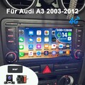DAB+ 6+128G Für Audi A3 8P 2003-2013 Apple Carplay Android 14 Autoradio GPS NAVI