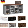 Schuhschrank Schuhregal Sitzbank Regal mit Sitzkissen 10 Fächern Schuhablage