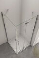 Duschkabine Eckeinstieg Duschabtrennung 6mm Nano Glas Dusche H.195cm
