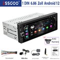 Autoradio 1 DIN 2+32G Android 12 Carplay GPS Navi Bluetooth WIFI RDS Mit MIK Kam