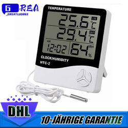 Digital Wetterstation mit Außensensor Thermometer LCD Innen Außen Hygrometer