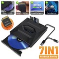 Externes CD/DVD Laufwerk USB-3.0+Type-C Brenner Player,Für-PC-Laptop Windows 11