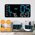Digitale LED Wand-Tischuhr mit Alarm Datum Temperatur Wanduhr Digitaluhr 2 Alarm