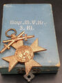 Militärverdienstkreuz 3.Klasse mit Schwertern Orden Bayern im Schönen Etui RAR