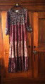 HIPPIEKLEID Folklore Maxikleid,ethno Gr.M Stufenkleid Boho herbstfarbe handblock