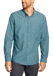 Eddie Bauer Herren Hemd On The go Popelinehemd Langarmhemd, Sturmgrau, S