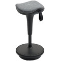 Bürohocker mit Schwenkfunktion, ergonomischer Hocker, höhenverstellbar Grau