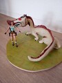 Tomb Raider Lara Croft Diorama Teil 2 Drache Bartolli Figur Statue selten Atlas