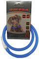 LED Hundeband, Aufladbares Leuchtband, Leuchtschlauch, USB Hundehalsband blau