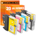 20 Patronen XXL für Brother LC 1100 MFC-6890 CW MFC-790 CW MFC-795 CW MFC-990 CW