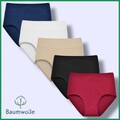 5er Pack Damen Slips Bio Baumwolle Hohe Taille Slip Unterwäsche S M L XL 36-46