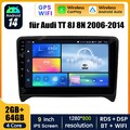 9" 2+64G Android 14 Autoradio Carplay RDS DSP BT 5.0 GPS Navi für Audi TT 8J 8N