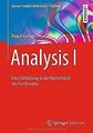 Analysis I: Eine Einführung in die Mathematik des K... | Buch | Zustand sehr gut