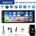 Autoradio 1 DIN Android 13 2+32G Apple Carplay GPS Navi RDS Bluetooth WIFI USB-C