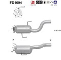 AS FD1094 Soot/Particulate Filter, exhaust system for AUDI,VW