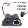 Aufbau Steckdose 12V KFZ Auto Dual USB Ladegerät Zigarettenanzünder Adapter DE
