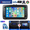 7" Carplay Android 14 Autoradio GPS Navi BT Für  VW GOLF 5 6 Passat Polo DAB+KAM