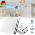 Wireless Lichtschalter Funkschalter Set Wasserdicht Wandschalter mit Empfänger；