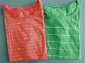 Tom Tailor + Sure Damen Shirt Basic Baumwolle 2er-Set Gr. L rosaorange hellgrün