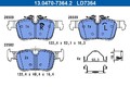 ATE CERAMIC BREMSBELÄGE HINTEN passend für VOLVO S60 S90 V60 V90 XC60 | 13.0470-