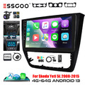 10" Android 13 4+64G DAB+ Apple Carplay Autoradio Cam Für Skoda Yeti 5L 2 08-15