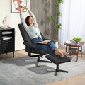 HOMCOM Relaxsessel mit Hocker, Fernsehsessel mit Liegefunktion, Wippfunktion