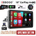 DAB+ 4+64GB Android 14 Carplay Autoradio 1 DIN GPS Navi 360° Drehbar Bildschirm