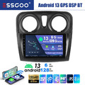 9" 8 Kerne 6+128GB Android 13 Autoradio Für Dacia Logan 2 Sandero 2 mit GPS Navi