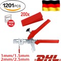 1201-tlg Fliesen Nivelliersystem Verlegehilfe 1000 Laschen+200 Keile +Zange Set