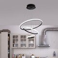 LED Deckenleuchte 3 Ringen Pendelleuchte Dimmbar Wohnzimmer Moderne Deckenlampe 