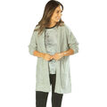 Damen Cardigan Strickjacke Gr. M-XXL (40-50 ) Bolero Häkeloptik Meliert 