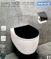 Wenko ,WC-Sitz  3 D Print , Toilettensitz mit Absenkautomatik, Schwarz / Weiß