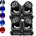 4x 150W LED Beam Wash Moving Head 8 Gobos DMX Prisma Lichteffekt DJ Bühnenlicht