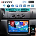 DAB+ Android13 Autoradio Carplay BT 2+64GB Für Skoda Fabia II 2008-2013 GPS NAVI