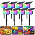 LED Solarleuchte RGB Gartenlampe Spot Licht Solarstrahler Licht Außen Strahler