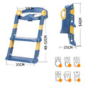 Toilettentrainer Kinder 3 in 1 Toilettensitz mit Treppe Kissengriff WC Sitz