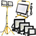 LED Fluter mit Stativ Stecker Strahler Scheinwerfer Flutlicht Baustrahler Garten