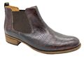Gabor Schuhe Leder Stiefeletten Chelsea Boots Gr. 38,5 (UK 5,5 ) Rot-Braun