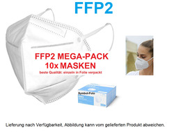 10x FFP2 Masken 5-lagig zertifiziert Atemschutz Mundschutz Maske einstellbar NEU