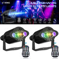 2x 480 Muster RGB LED Laser Projektor Discokugel Bühnenlicht Party Ostern Xmas