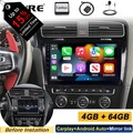 4+64GB Android 15 Autoradio Carplay RDS WiFi BT 5.4 GPS Navi Für VW Golf VII MK7