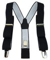 Unisex Hosenträger in Y-Form mit 3 extra starken Clips - Farbe in schwarz ein...