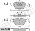 metelli 22-0557-5 Bremsbelagsatz für Scheibenbremse Bremsbelagsatz für BMW 